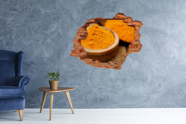 3d fali matrica lyuk a falban Fűszer kurkuma