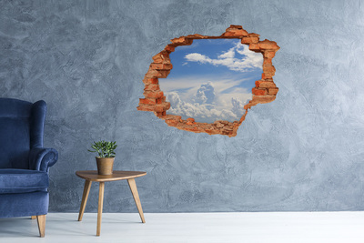 3d fali matrica lyuk a falban Az ég tele van felhőkkel