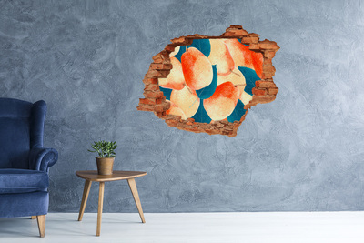 3d fali matrica lyuk a falban Gyümölcsparadicsom a fal mögött