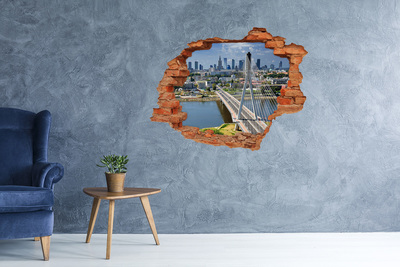 3d fali matrica lyuk a falban Híd Varsóban