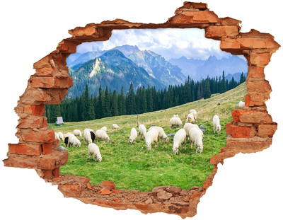 Lyuk 3d fali matrica Sheep a tátrában