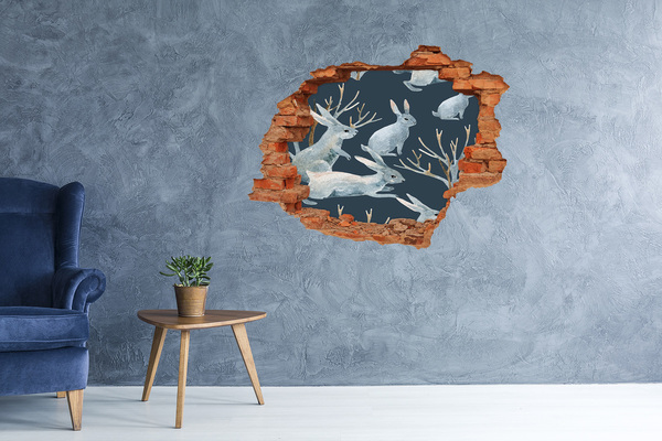 Lyuk 3d fali matrica Nyuszik a tenger mélyén