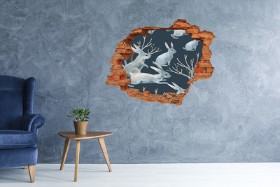 Lyuk 3d fali matrica Nyuszik a tenger mélyén