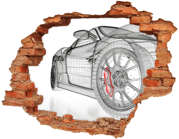 Lyuk 3d fali matrica Rács autó