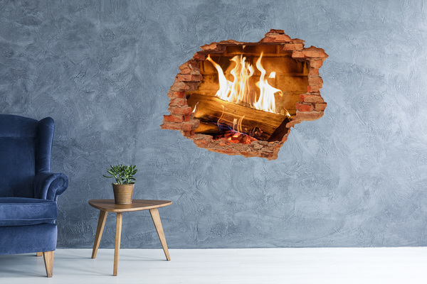 Lyuk 3d fali matrica Égő kandalló