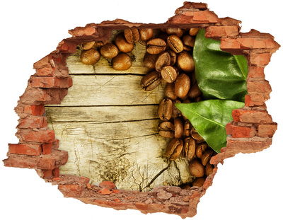 Lyuk 3d fali matrica Kávé egy betonlyukban