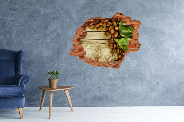 Lyuk 3d fali matrica Kávé egy betonlyukban