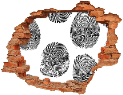 Lyuk 3d fali matrica Az ujjlenyomatok