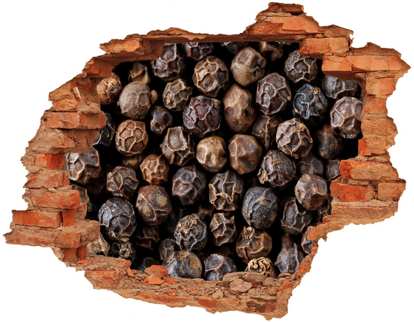 Lyuk 3d fali matrica Aranyfűszer egy lyukban a falban