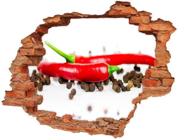 3d-s lyuk vizuális effektusok matrica Chilli és bors