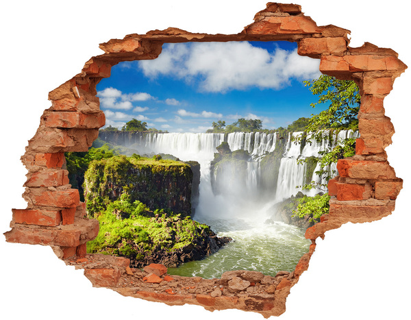 3d-s lyuk vizuális effektusok matrica Iguazú-vízesés