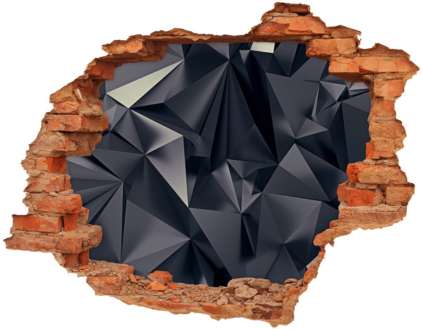 3d-s lyuk vizuális effektusok matrica Fekete, geometrikus mélység