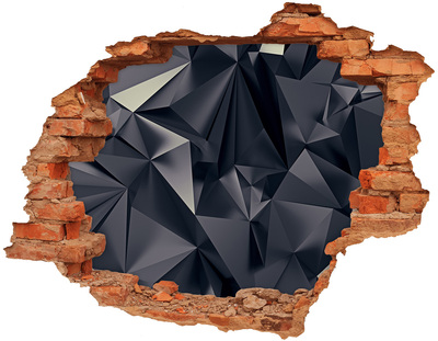 3d-s lyuk vizuális effektusok matrica Fekete, geometrikus mélység