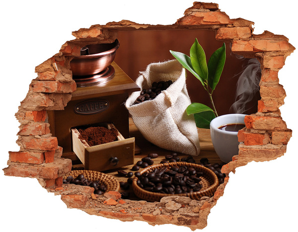 3d-s lyuk vizuális effektusok matrica Kávézás otthonod kényelmében