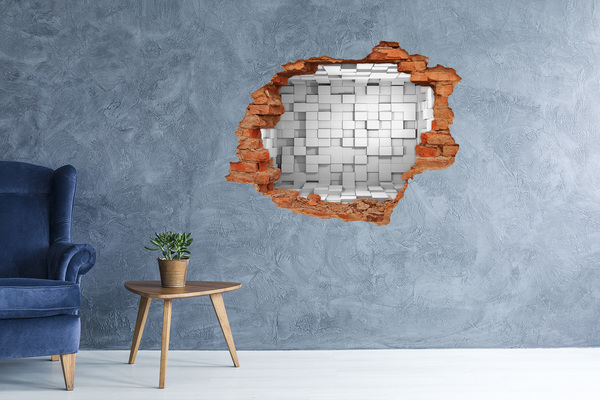 3d-s lyuk vizuális effektusok matrica Modern tér a fal mögött