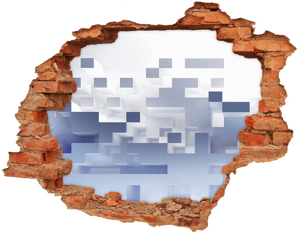 3d-s lyuk vizuális effektusok matrica Absztrakt tér kék árnyalatokban