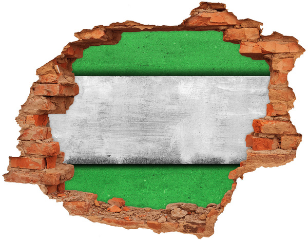 3d-s lyuk vizuális effektusok matrica Zöld betonfal