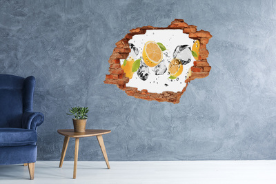 3d-s lyuk vizuális effektusok matrica Citrus robbanás a vízben