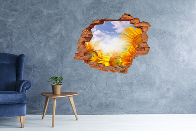 3d-s lyuk vizuális effektusok matrica Napraforgók a napfényben