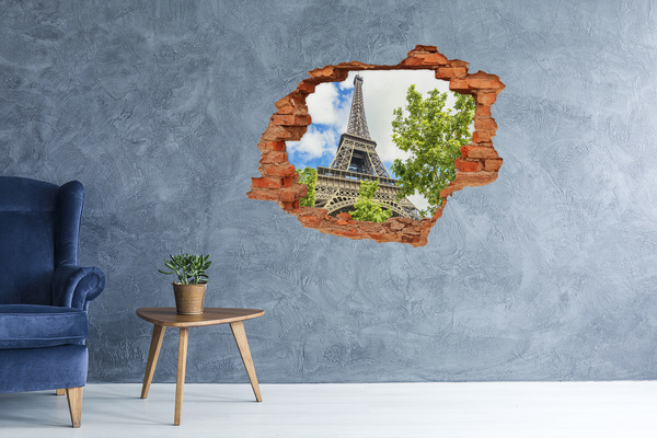 3d-s lyuk vizuális effektusok matrica Az Eiffel-torony Párizsban