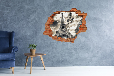 3d-s lyuk vizuális effektusok matrica Az Eiffel-torony a felhőkben