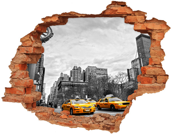 3d-s lyuk vizuális effektusok matrica New york taxi