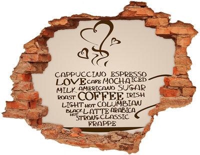 3d-s lyuk vizuális effektusok matrica Kávé oázis