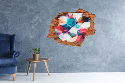 3d-s lyuk vizuális effektusok matrica Színes kristályvilág