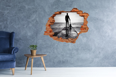 3d-s lyuk vizuális effektusok matrica Zenész a mólón