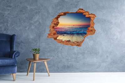 3d-s lyuk vizuális effektusok matrica Sunrise tenger