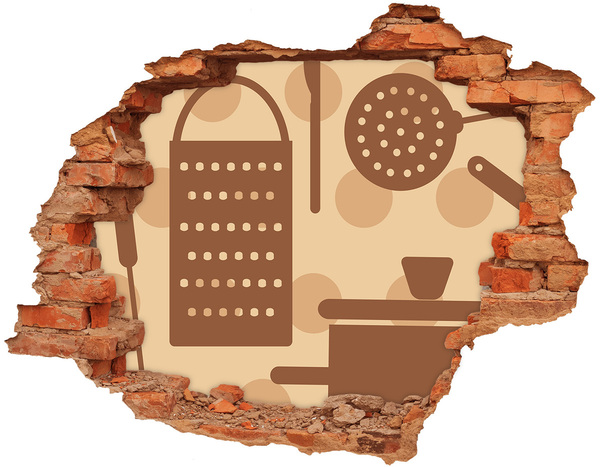 3d-s lyuk vizuális effektusok matrica Retro motívumú belső tér