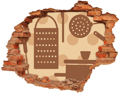 3d-s lyuk vizuális effektusok matrica Retro motívumú belső tér