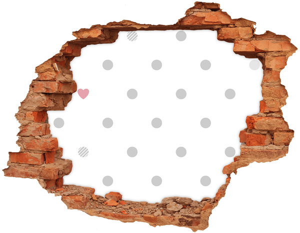 3d-s lyuk vizuális effektusok matrica Pontok és szívek