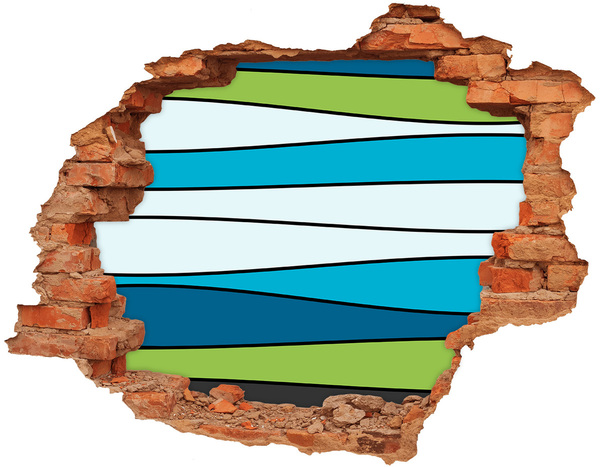 3d-s lyuk vizuális effektusok matrica Színes csíkos