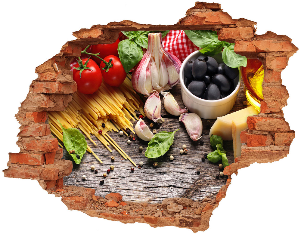 3d-s lyuk vizuális effektusok matrica Olasz étel