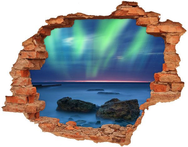 3d-s lyuk vizuális effektusok matrica Aurora borealis