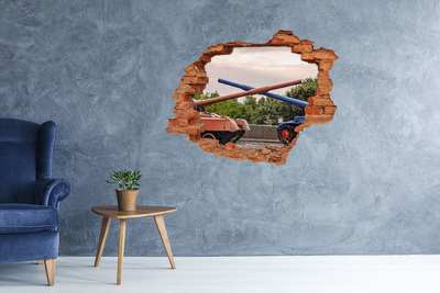 3d-s lyuk vizuális effektusok matrica Tankcsata a romokban