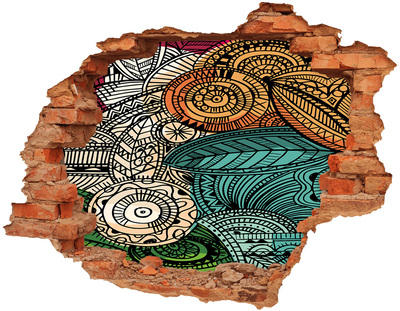 Fali matrica lyuk a falban Színes minták kő alapon