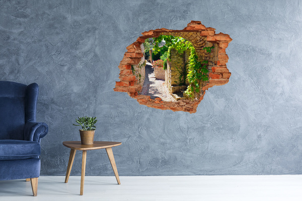 Fali matrica lyuk a falban Egy zöld utca a városban