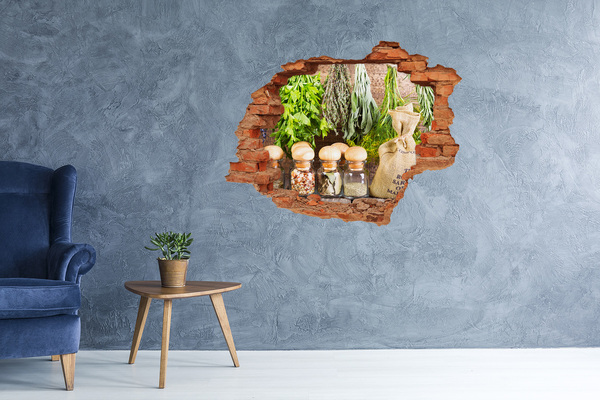 Fali matrica lyuk a falban Gyógynövényes sarok a konyhában