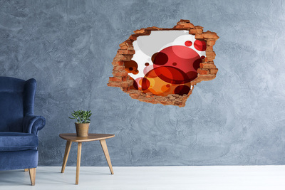 Fali matrica lyuk a falban Színes buborékok egy lyukban a falban