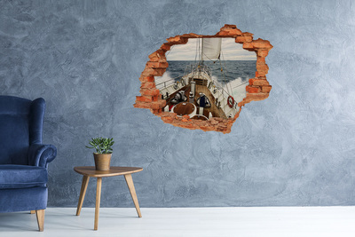 Fali matrica lyuk a falban Egy jacht a tengeren