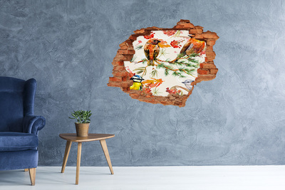 Fali matrica lyuk a falban Madarak erdei tájban