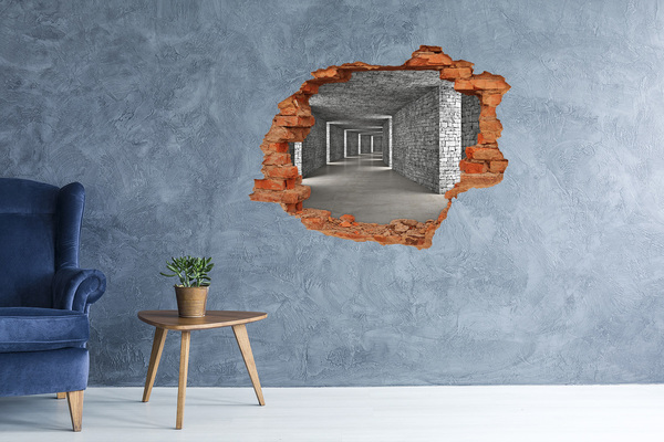 Fali matrica lyuk a falban Egy romos fal, amely egy üres térre néz