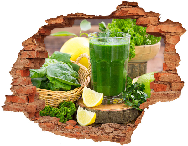 Fali matrica lyuk a falban Zöld koktél természetes környezetben