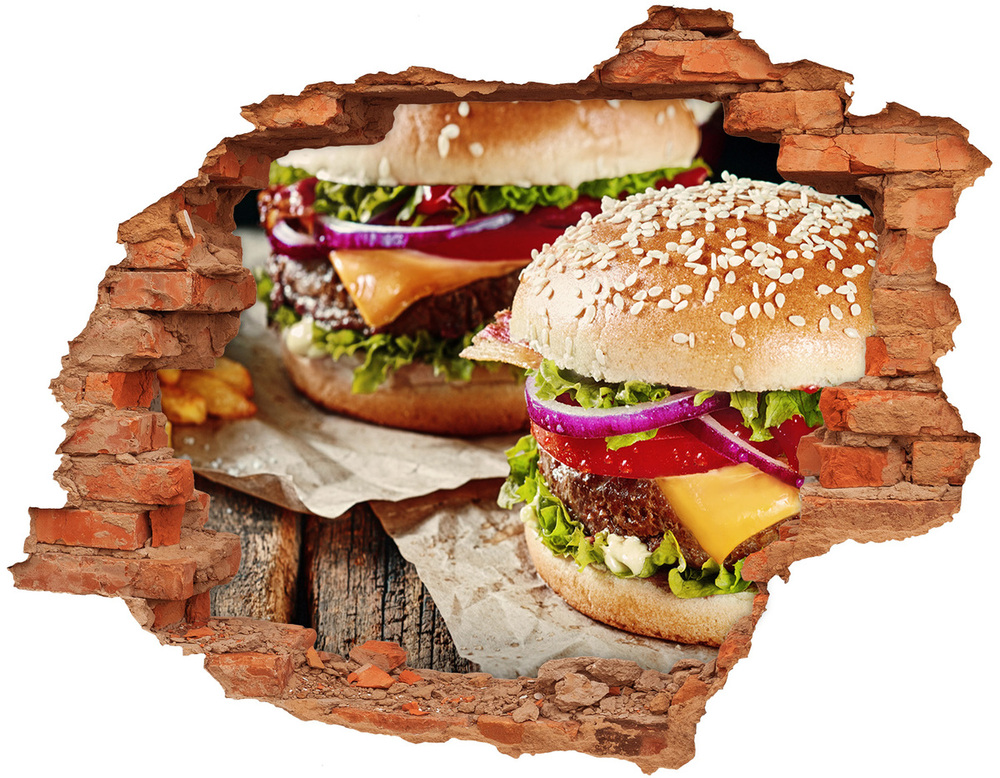 Fali matrica lyuk a falban Hamburger
