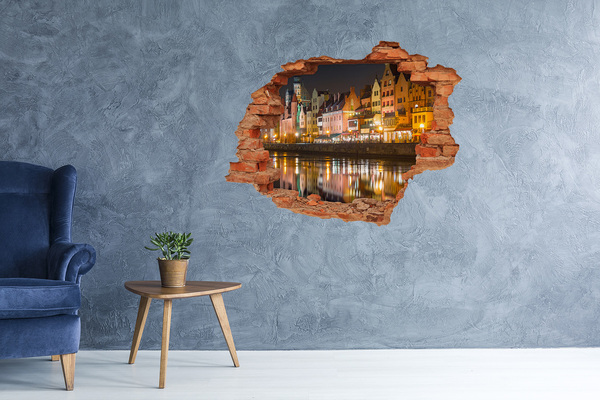 Fali matrica lyuk a falban Egy bájos kikötő éjszaka