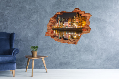 Fali matrica lyuk a falban Egy bájos kikötő éjszaka