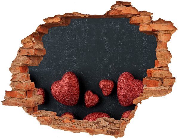 Fali matrica lyuk a falban Egy romokban heverő szív