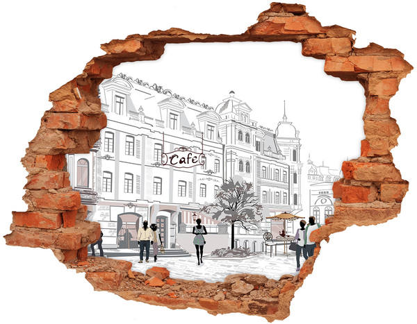 Fali matrica lyuk a falban Európai stílusú kávézó